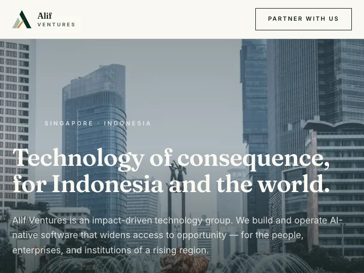 Alif Ventures website preview
